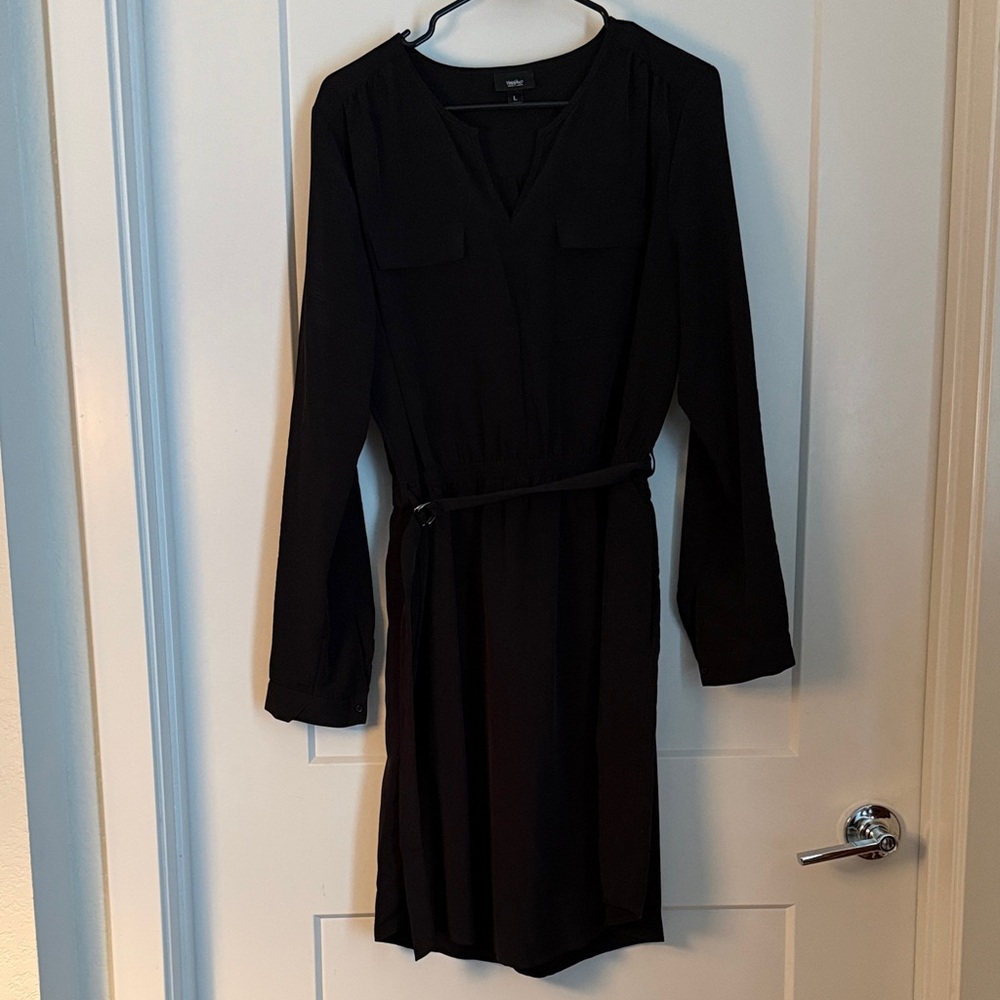 Massimo Black Long Sleeve Dress